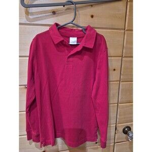 Boys Red Long Sleeve Collared Polo Hanna Andersson Size 8